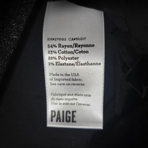 Paige womens grey pants - Picture 3 of 7